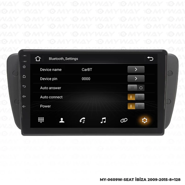 Araç Multimedya Seat İbiza Android 12 Carplay 4Gb Ram + 64Gb Hdd 2009-2015 Navigasyon Ekran MYW - Resim 3