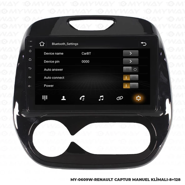 Araç Multimedya Renault Captur Android 12 Carplay 4Gb Ram + 64Gb Hdd Manuel Navigasyon Ekran MYW - Resim 3