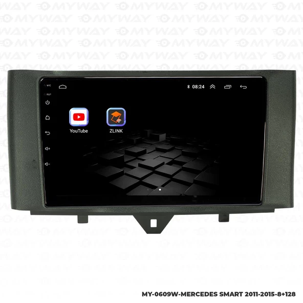 Araç Multimedya Mercedes Smart Android 12 Carplay 4Gb Ram + 64Gb Hdd 2011-2015 Navigasyon Ekran MYW - Resim 5