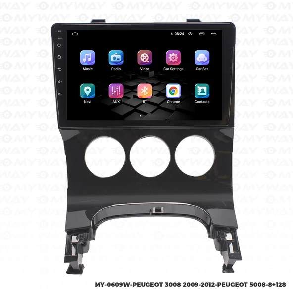 Araç Multimedya Peugeot 5008 Android 12 Carplay 4Gb Ram + 64Gb Hdd Navigasyon Ekran MYW - Resim 7