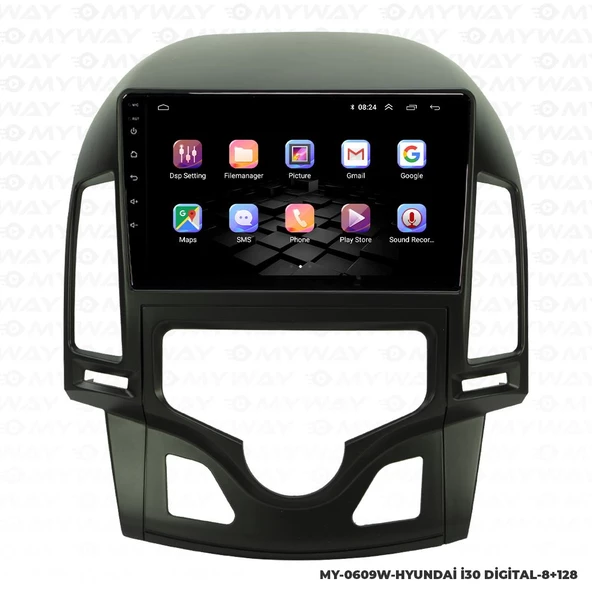 Araç Multimedya Hyundai İ30 Android 12 Carplay 4Gb Ram + 64Gb Hdd Dijital Navigasyon Ekran MYW - Resim 6