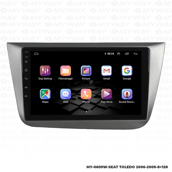 Araç Multimedya Seat Toledo Android 12 Carplay 4Gb Ram + 64Gb Hdd Navigasyon Ekran MYW - Resim 6