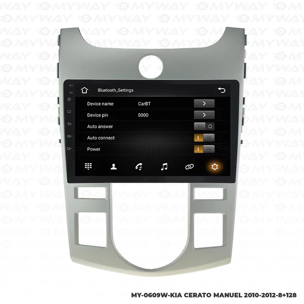 Araç Multimedya Kia Cerato Android 12 Carplay 4Gb Ram + 64Gb Hdd Manuel Navigasyon Ekran MYW - 3