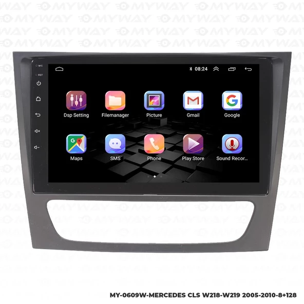 Araç Multimedya Mercedes Cls W219 Android 12 Carplay 4Gb Ram + 64Gb Hdd Navigasyon Ekran MYW - Resim 6