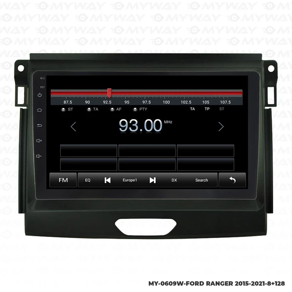 Araç Multimedya Ford Ranger Android 12 Carplay 4Gb Ram + 64Gb Hdd 2015-2021 Navigasyon Ekran MYW - Resim 4