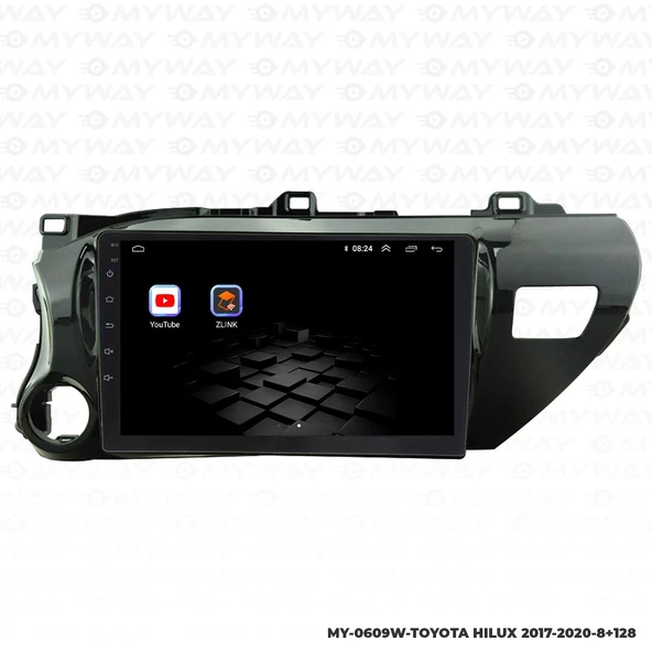Araç Multimedya Toyota Hilux Android 12 Carplay 4Gb Ram + 64Gb Hdd 2017-2020 Navigasyon Ekran MYW - Resim 5