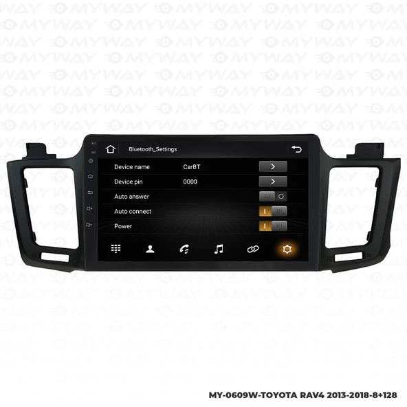 Araç Multimedya Toyota Rav4 Android 12 Carplay 4Gb Ram + 64Gb Hdd 2013-2018 Navigasyon Ekran MYW - Resim 3