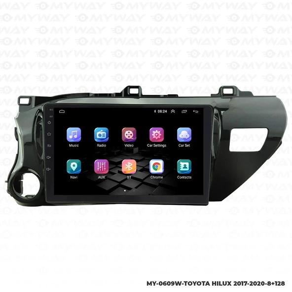 Araç Multimedya Toyota Hilux Android 12 Carplay 4Gb Ram + 64Gb Hdd 2017-2020 Navigasyon Ekran MYW - Resim 7