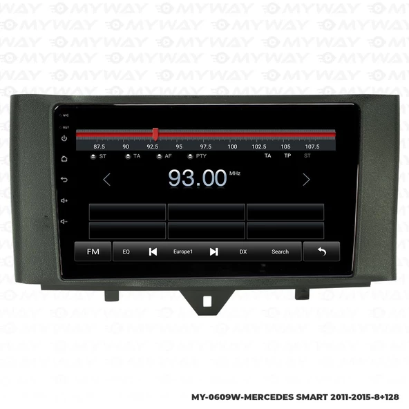 Araç Multimedya Mercedes Smart Android 12 Carplay 4Gb Ram + 64Gb Hdd 2011-2015 Navigasyon Ekran MYW - Resim 4