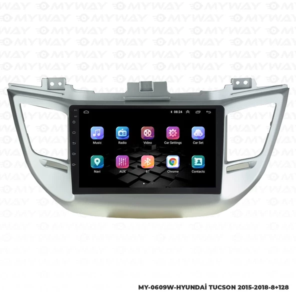 Araç Multimedya Hyundai Tucson Android 12 Carplay 4Gb Ram + 64Gb Hdd 2015-2018 Navigasyon Ekran MYW - Resim 7