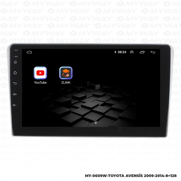 Araç Multimedya Toyota Avensis Android 12 Carplay 4Gb Ram + 64Gb Hdd 2009-2014 Navigasyon Ekran MYW - Resim 5