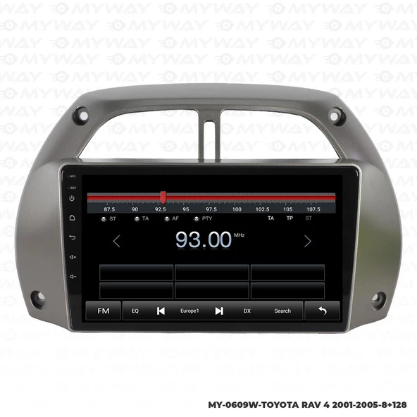 Araç Multimedya Toyota Rav 4 Android 12 Carplay 4Gb Ram + 64Gb Hdd 2001-2005 Navigasyon Ekran MYW - Resim 4