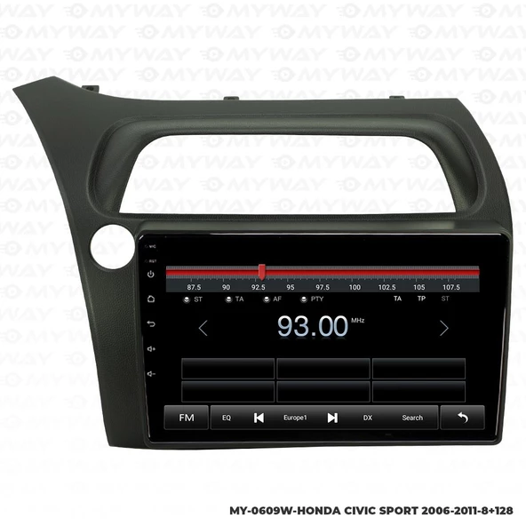 Araç Multimedya Honda Civic Sport Android 12 Carplay 4Gb Ram + 64Gb Hdd Navigasyon Ekran MYW - 4