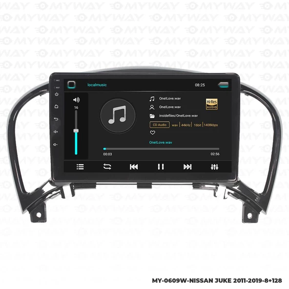 Araç Multimedya Nissan Juke Android 12 Carplay 4Gb Ram + 64Gb Hdd Navigasyon Ekran MYW - Resim 2