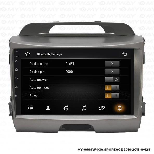 Araç Multimedya Kia Sportage Android 12 Carplay 4Gb Ram + 64Gb Hdd 2010-2015 Navigasyon Ekran MYW - 3