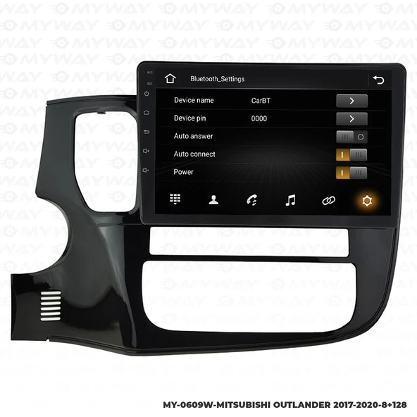 Araç Multimedya Mitsubishi Outlander Android 12 Carplay 4Gb Ram + 64Gb Hdd 2017-2020 Navigasyon Ekran MYW - Resim 3