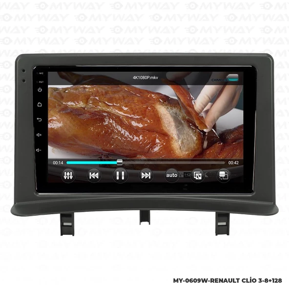 Araç Multimedya Renault Clio 3 Android 12 Carplay 4Gb Ram + 64Gb Hdd Navigasyon Ekran MYW ürün görseli 1