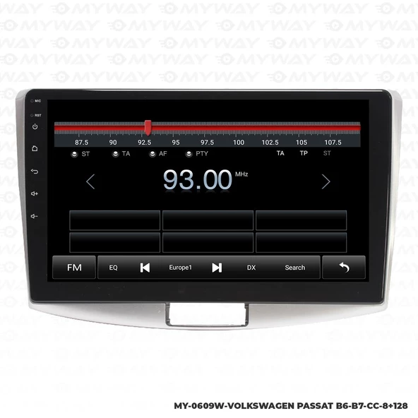 Araç Multimedya Volkswagen Passat B6 Android 12 Carplay 4Gb Ram + 64Gb Hdd Navigasyon Ekran MYW - Resim 4