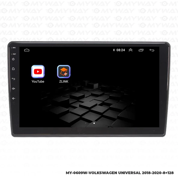 Araç Multimedya Volkswagen Caravelle Android 12 Carplay 4Gb Ram + 64Gb Hdd 2018-2020 Navigasyon Ekran MYW - 5