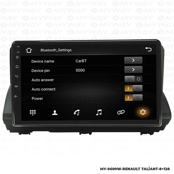 Araç Multimedya Renault Taliant Android 12 Carplay 4Gb Ram + 64Gb Hdd Navigasyon Ekran MYW - Resim 3