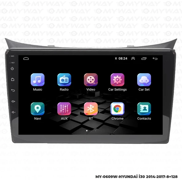 Araç Multimedya Hyundai İ30 Android 12 Carplay 4Gb Ram + 64Gb Hdd 2014-2017 Navigasyon Ekran MYW - Resim 7