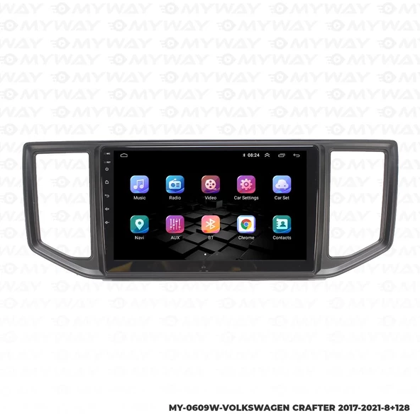 Araç Multimedya Volkswagen Crafter Android 12 Carplay 4Gb Ram + 64Gb Hdd 2017-2021 Navigasyon Ekran MYW - Resim 7