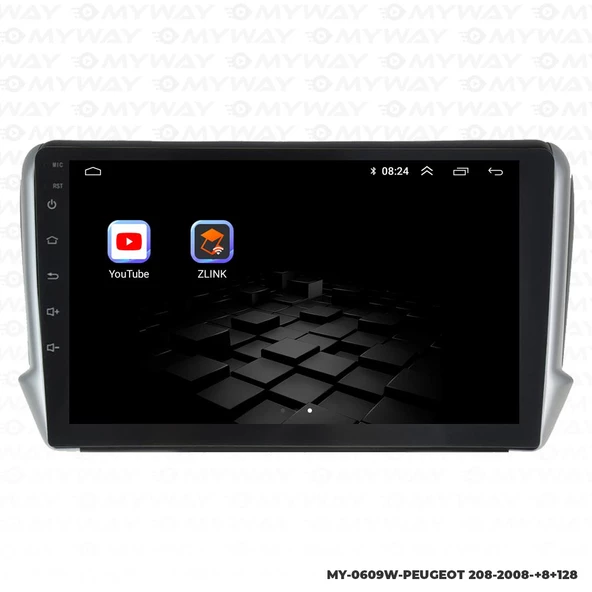 Araç Multimedya Peugeot 208 Android 12 Carplay 4Gb Ram + 64Gb Hdd Navigasyon Ekran MYW - Resim 5