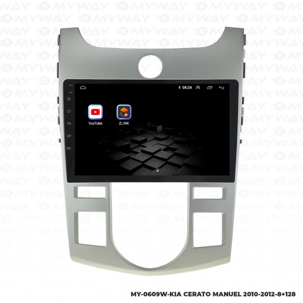 Araç Multimedya Kia Cerato Android 12 Carplay 4Gb Ram + 64Gb Hdd Manuel Navigasyon Ekran MYW - 5