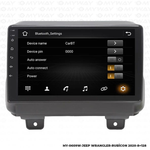 Araç Multimedya Jeep Rubicon Android 12 Carplay 4Gb Ram + 64Gb Hdd Navigasyon Ekran MYW - Resim 3