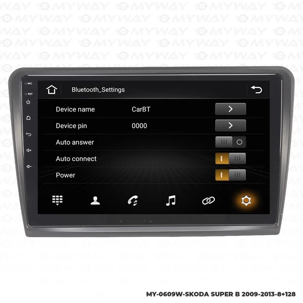 Araç Multimedya Skoda Superb Android 12 Carplay 4Gb Ram + 64Gb Hdd 2009-2013 Navigasyon Ekran MYW - Resim 3