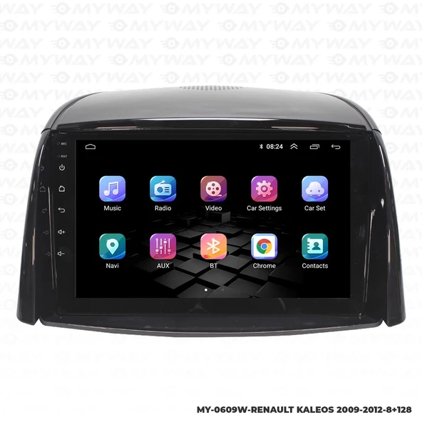 Araç Multimedya Renault Kaleos Android 12 Carplay 4Gb Ram + 64Gb Hdd Navigasyon Ekran MYW - Resim 7