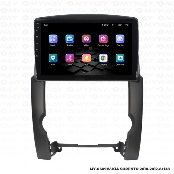 Araç Multimedya Kia Sorento Android 12 Carplay 4Gb Ram + 64Gb Hdd 2010-2012 Navigasyon Ekran MYW - Resim 7