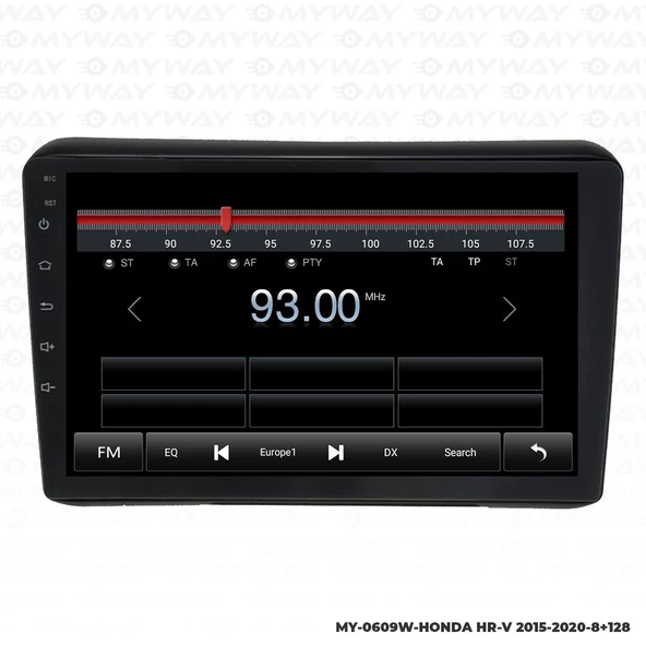 Araç Multimedya Honda Hrv Android 12 Carplay 4Gb Ram + 64Gb Hdd Navigasyon Ekran MYW - Resim 4