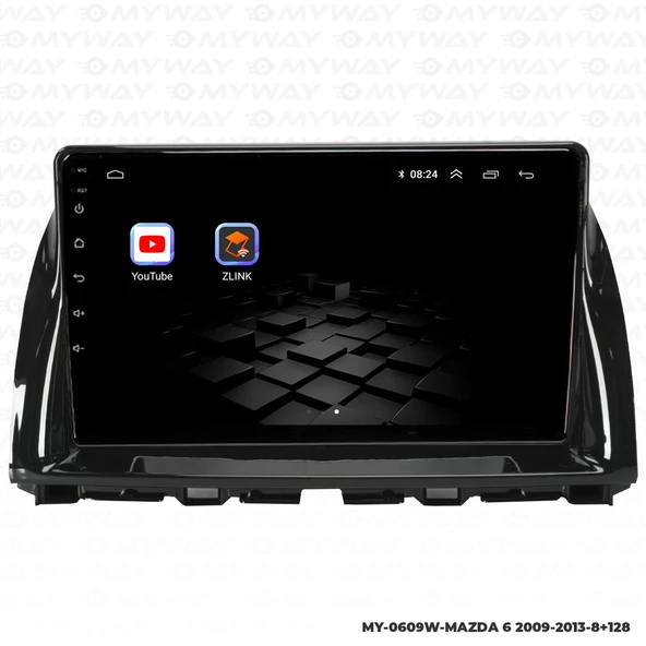Araç Multimedya Mazda 6 Android 12 Carplay 4Gb Ram + 64Gb Hdd 2009-2013 Navigasyon Ekran MYW - 5