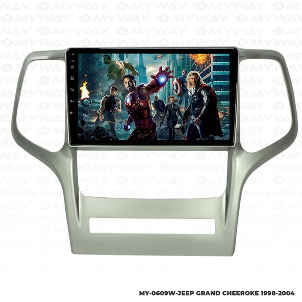 Araç Multimedya Jeep Grand Cherokee Android 12 Carplay 4Gb Ram + 64Gb Hdd 1998-2004 Navigasyon Ekran MYW - Resim 3