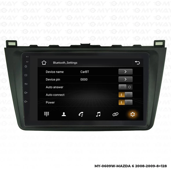 Araç Multimedya Mazda 6 Android 12 Carplay 4Gb Ram + 64Gb Hdd 2008-2009 Navigasyon Ekran MYW - Resim 3