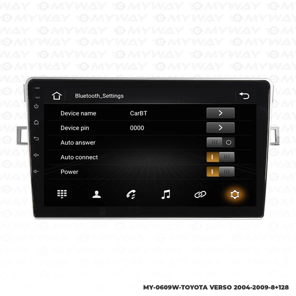 Araç Multimedya Toyota Verso Android 12 Carplay 4Gb Ram + 64Gb Hdd 2004-2009 Navigasyon Ekran MYW - Resim 3