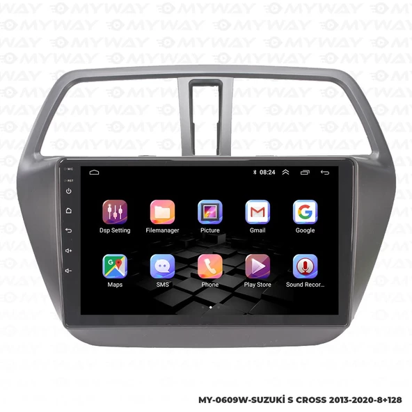 Araç Multimedya Suzuki S Cross Android 12 Carplay 4Gb Ram + 64Gb Hdd Navigasyon Ekran MYW - 6
