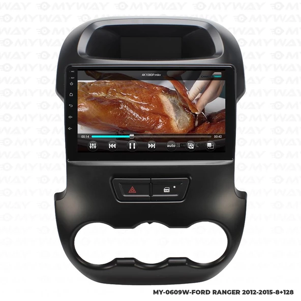 Araç Multimedya Ford Ranger Android 12 Carplay 4Gb Ram + 64Gb Hdd 2012-2015 Navigasyon Ekran MYW ürün görseli 1