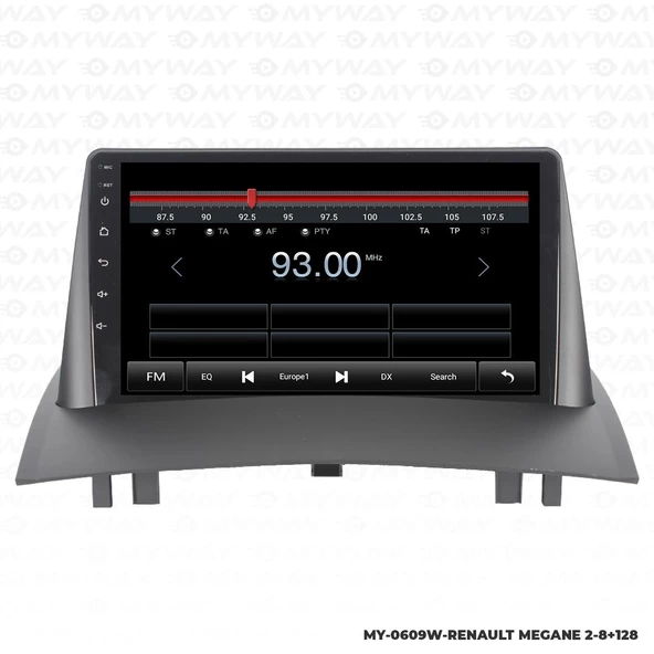 Araç Multimedya Renault Megane 2 Android 12 Carplay 4Gb Ram + 64Gb Hdd Navigasyon Ekran MYW - Resim 4