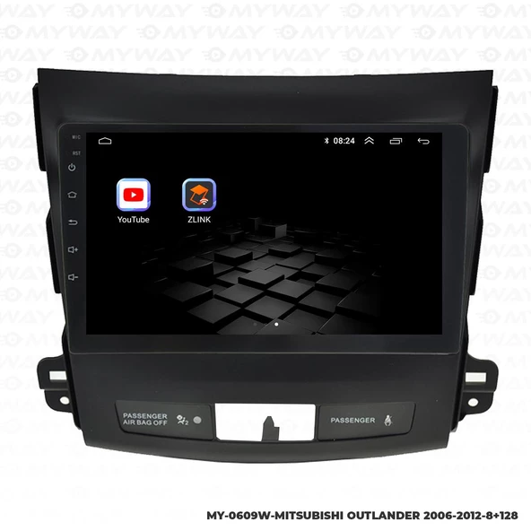 Araç Multimedya Mitsubishi Outlander Android 12 Carplay 4Gb Ram + 64Gb Hdd 2006-2012 Navigasyon Ekran MYW - Resim 5