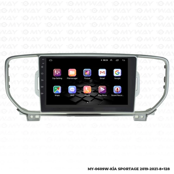 Araç Multimedya Kia Sportage Android 12 Carplay 4Gb Ram + 64Gb Hdd 2019-2021 Navigasyon Ekran MYW - Resim 6