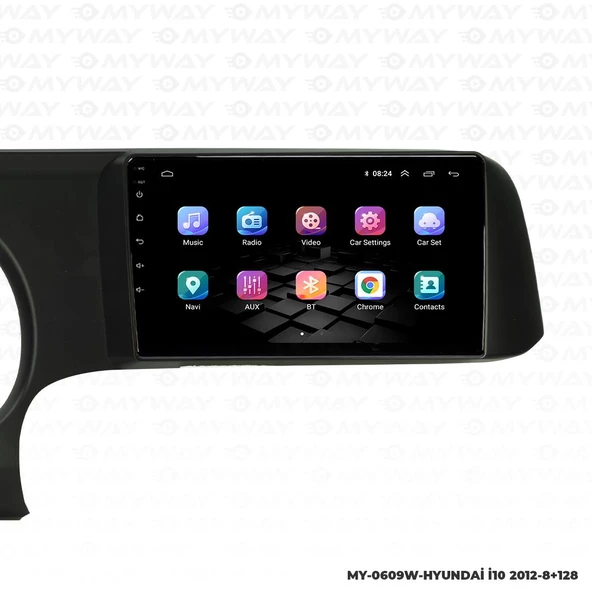 Araç Multimedya Hyundai İ10 Android 12 Carplay 4Gb Ram + 64Gb Hdd 2012 Navigasyon Ekran MYW - Resim 6