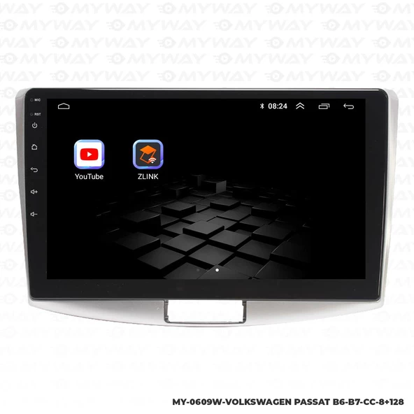 Araç Multimedya Volkswagen Passat B6 Android 12 Carplay 4Gb Ram + 64Gb Hdd Navigasyon Ekran MYW - Resim 5