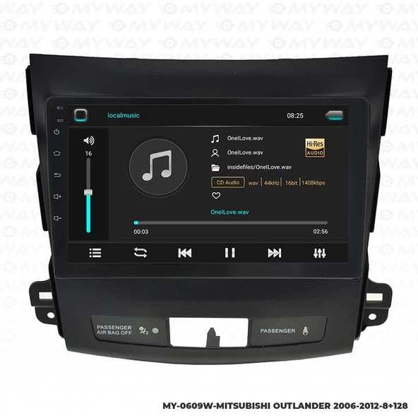 Araç Multimedya Mitsubishi Outlander Android 12 Carplay 4Gb Ram + 64Gb Hdd 2006-2012 Navigasyon Ekran MYW - Resim 2