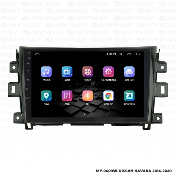 Araç Multimedya Nissan Navara Android 12 Carplay 4Gb Ram + 64Gb Hdd 2014-2020 Navigasyon Ekran MYW - 7