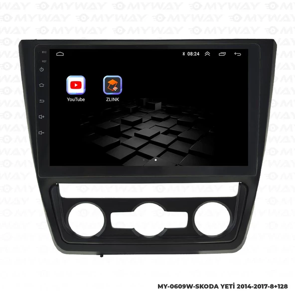 Araç Multimedya Skoda Yeti Android 12 Carplay 4Gb Ram + 64Gb Hdd 2014-2017 Navigasyon Ekran MYW - 5