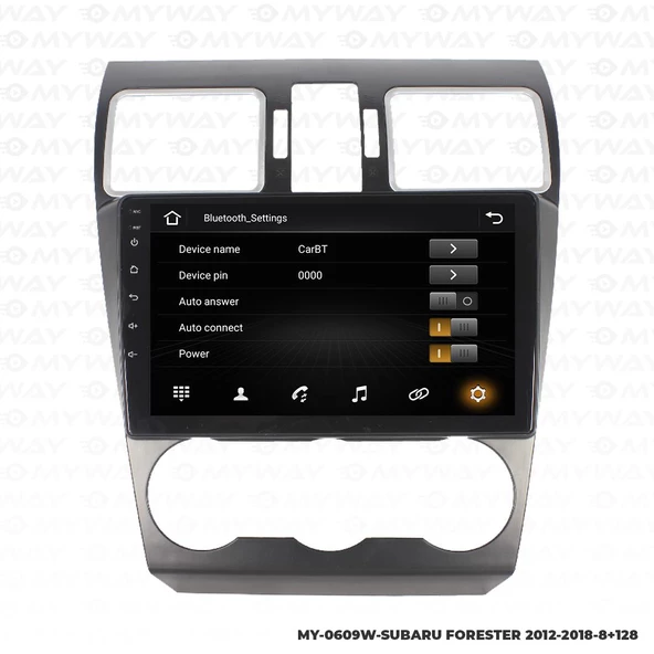 Araç Multimedya Subaru Forester Android 12 Carplay 4Gb Ram + 64Gb Hdd 2012-2018 Navigasyon Ekran MYW - Resim 4