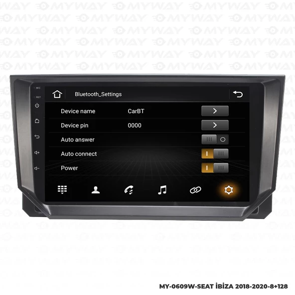 Araç Multimedya Seat İbiza Android 12 Carplay 4Gb Ram + 64Gb Hdd 2018-2020 Navigasyon Ekran MYW - 3