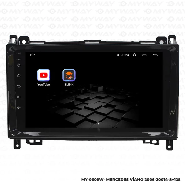 Araç Multimedya Mercedes Viano Android 12 Carplay 4Gb Ram + 64Gb Hdd 2006-2014 Navigasyon Ekran MYW - 5